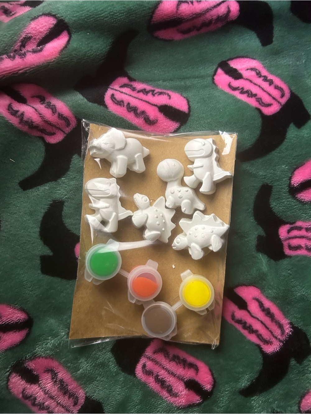 Blank Dinosaur Paint-Your-Own Craft Kit for Kids - White